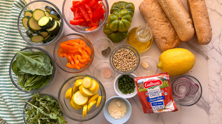 Marinated grilled veggie sandwich recipe ingredients
