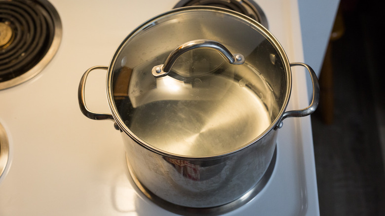 water boiling in large pot