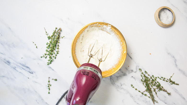 Whipping cream.