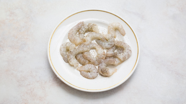 seasoned shrimp on white plate