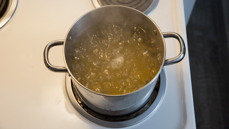 pasta boiling in medium pot