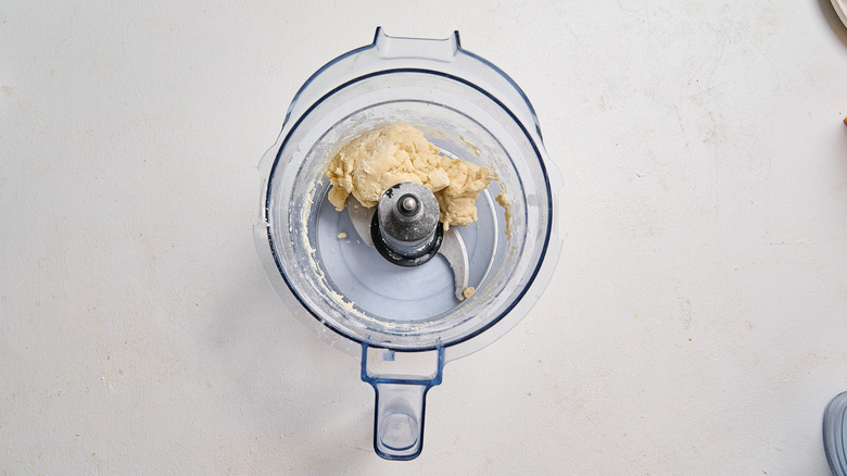 dough ball in a food processor