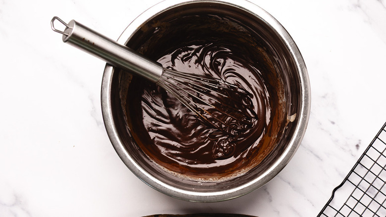 Cooling ganache.