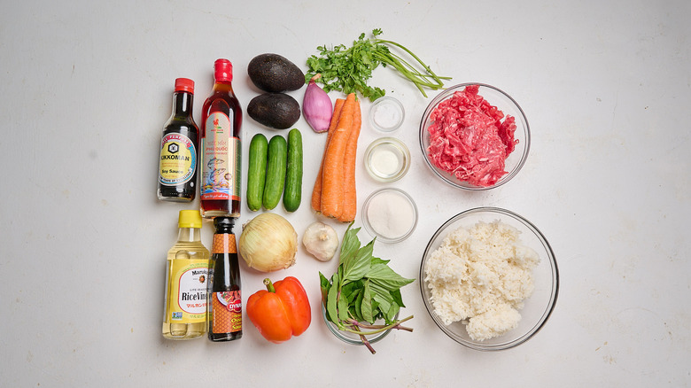 ingredients on a table