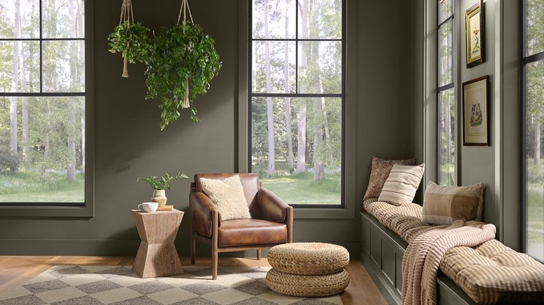 sunroom featuring Behr's 2027 color of the year, Grounded