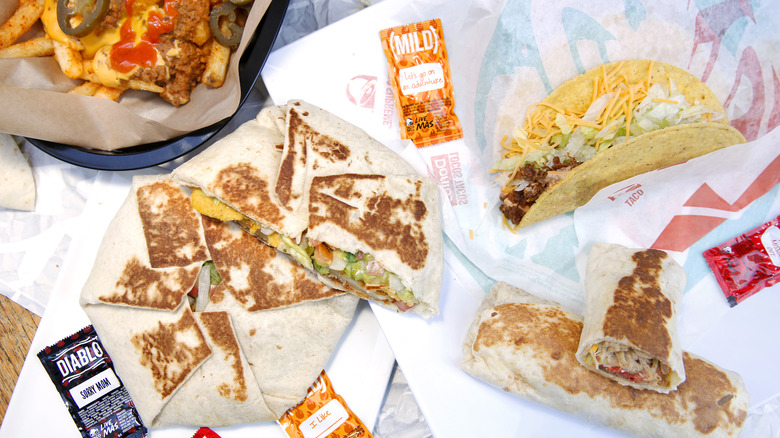 Taco Bell food spread