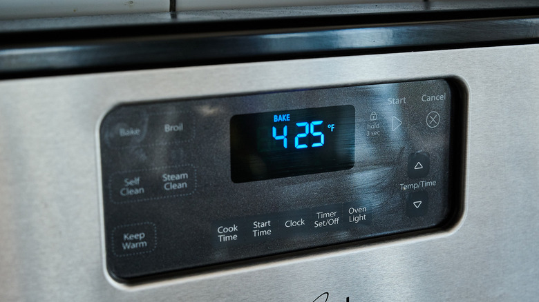 preheating the oven to 425 degrees