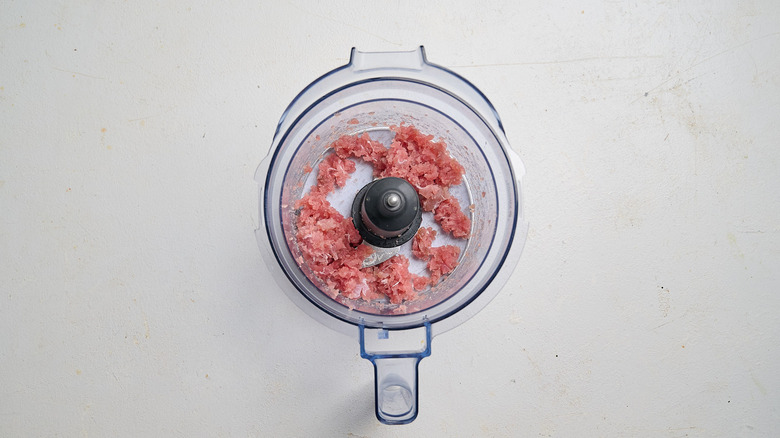 tuna pulsed in food processor